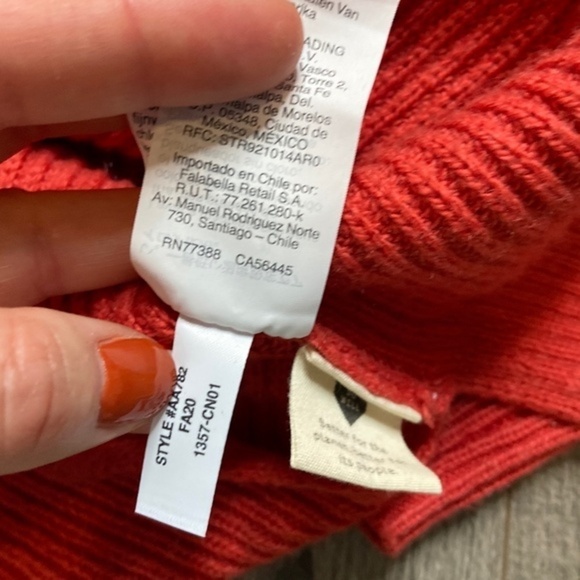 Madewell Thompson Pocket Pullover Sweater Size XXS Heather Red - Picture 9 of 11